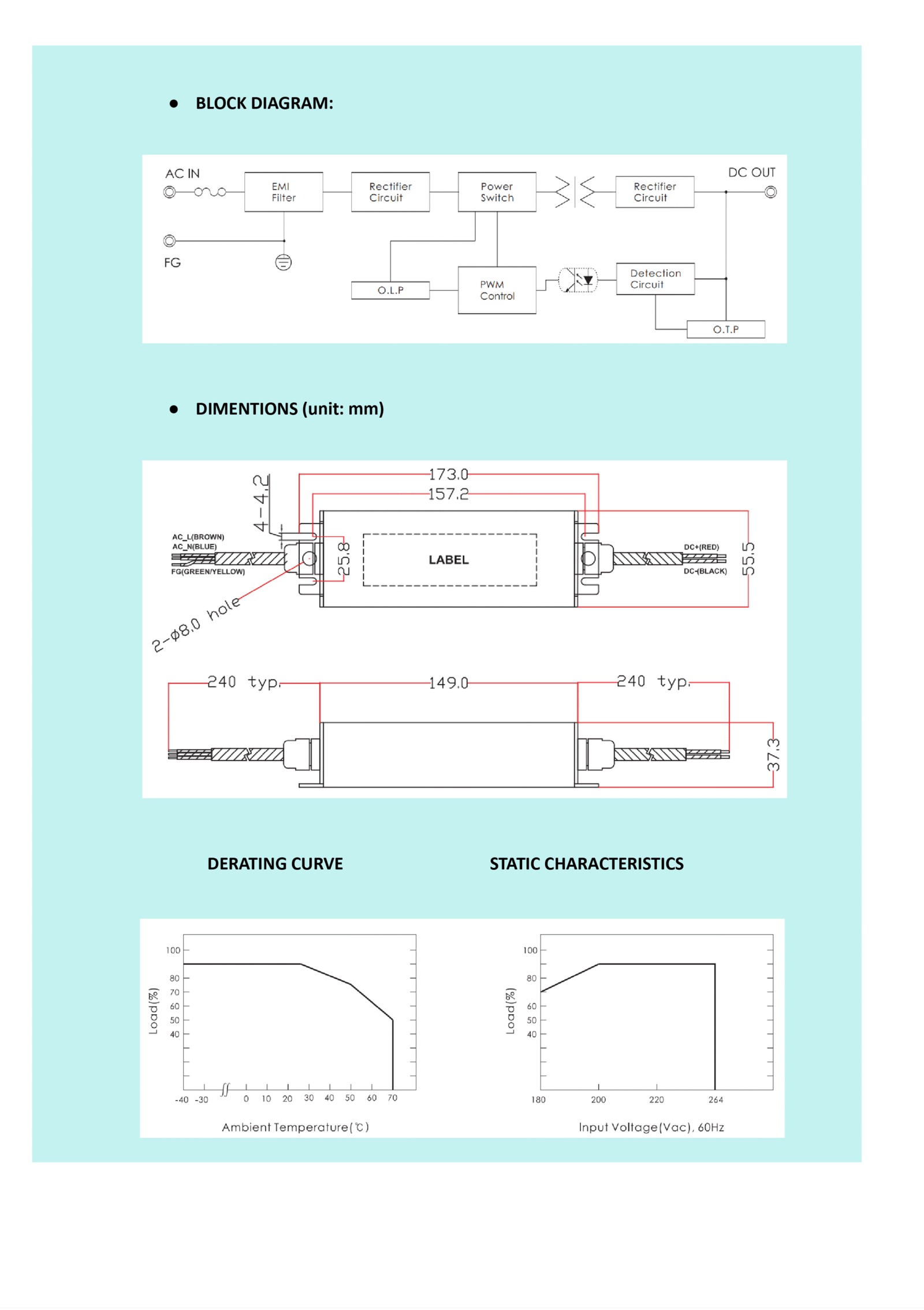 محول طاقة 200S12W2L Converter 1 - NAB LED